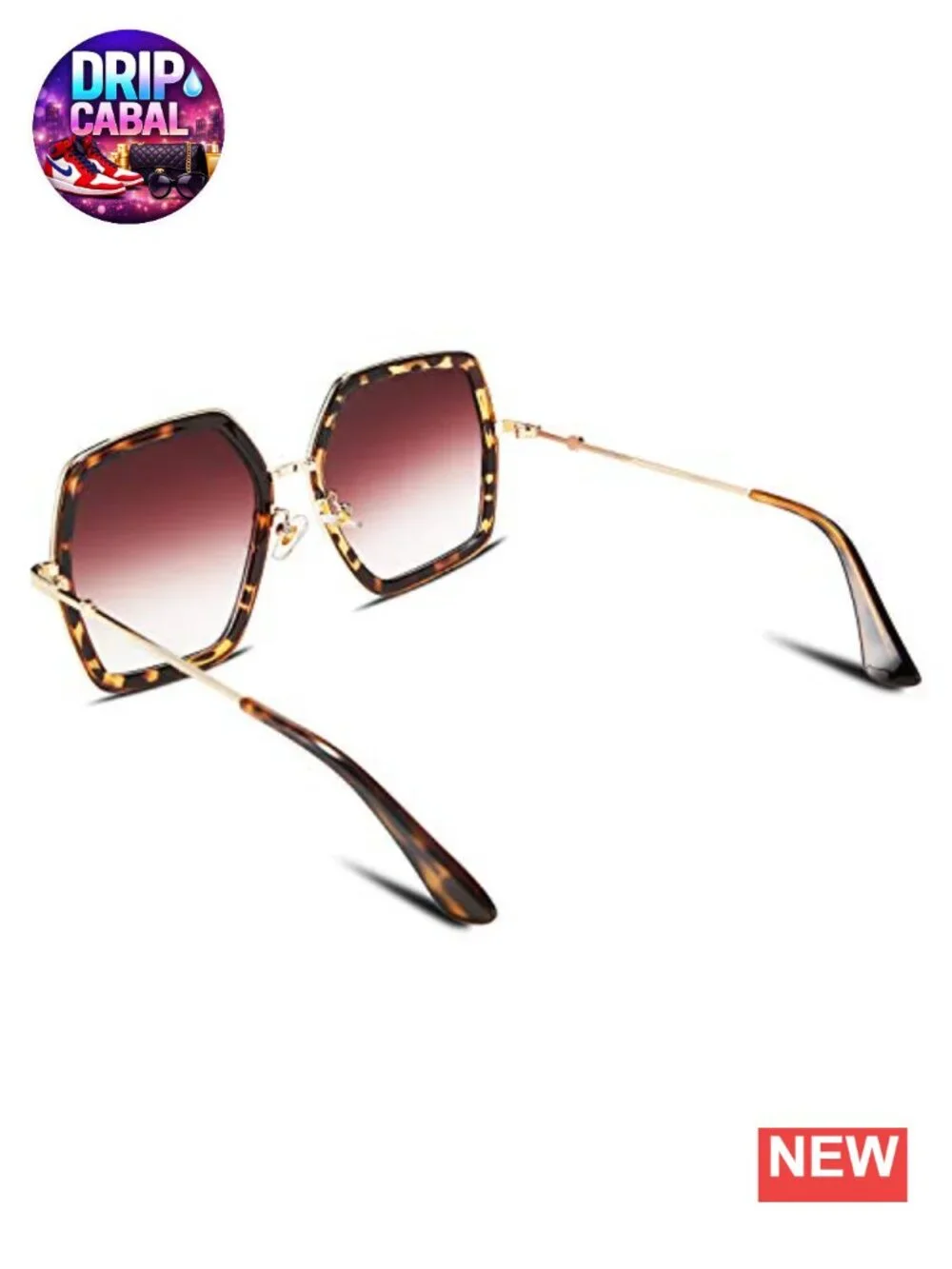Oversized Hexagon Sunglasses UV400 Protection Geometric Fashion